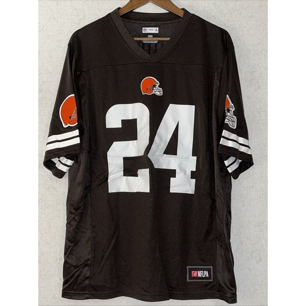 NFL Team Apparel Cleveland Browns Nick Chubb 24 Jersey Brown & Orange Large
